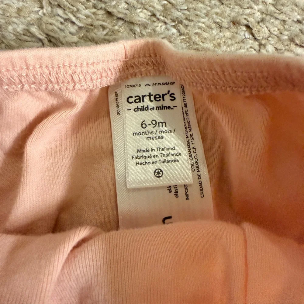 Cat & Jack & Carter’s Light Pink and Denim Bloomers Diaper Covers - 6-9 months